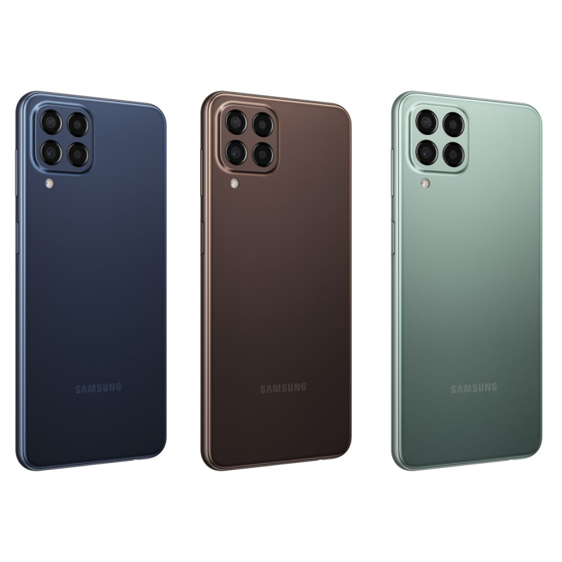 گوشی موبایل سامسونگ مدل Galaxy M33 5G SM-M336B/DS دو سیم‌ کارت ظرفیت 128 گیگابایت و رم 8 گیگابایت به همراه شارژر دیواری و کارت حافظه