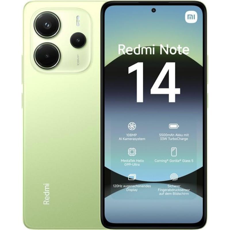 گوشی موبایل شیائومی مدل Redmi Note 14 4G رجیسترشده دو سیم کارت ظرفیت 256 گیگابایت رم 8 گیگابایت - گلوبال