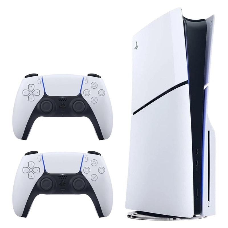 کنسول بازی سونی مدل PlayStation 5 Slim نسخه دیسک‌خور ریجن 2 اروپا سری 2016A ظرفیت حافظه داخلی 1 ترابایت - به همراه یک عدد کنترلر اضافه