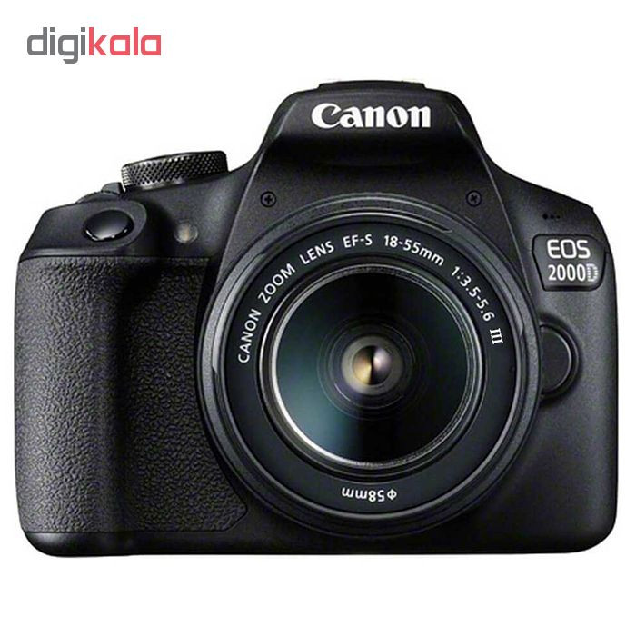 دوربین کانن مدل EOS 2000D  18-55  DC III مشکی  20.0  50.0 مگاپیکسل 
