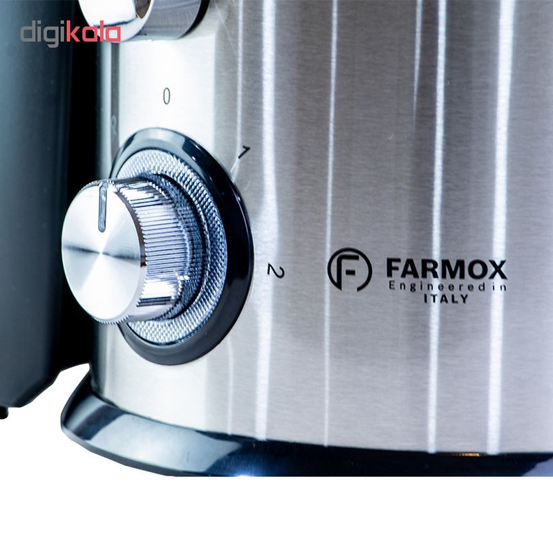 آبميوه گیری فارموکس مدل Fx-3310 امکانات ظاهری:پایه ضد لغزش توان مصرفی:1000 گنجایش مخزن آب میوه گیری:1