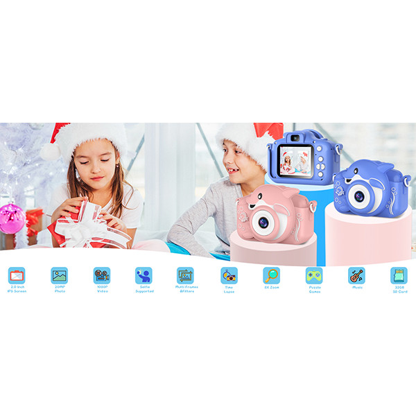 دوربین متفرقه مدل HD 1080P IPS 20MP 8X آبی 20 مگاپیکسل 15.0  20.0 مگاپیکسل 