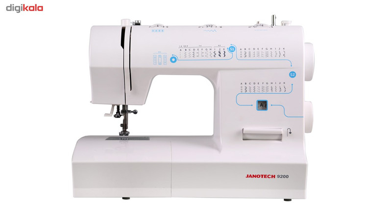 چرخ خیاطی کاچیران مدل   JANOTECH 9200PLUS  860 9 تا 18 ساده , زیگزاگ , گلدوزی , تیکه دوزی , پارچه های ضخیم , پارچه های نازک , زیپ , دکمه و جا دکمه , پس دوزی 