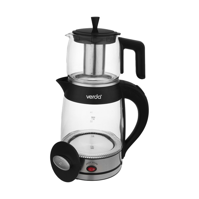 چای ساز وردا مدل 2260 استیل وزن:1.7 گرم ظرفیت قوری:1 ابعاد:190x180x350 سانتیمتر