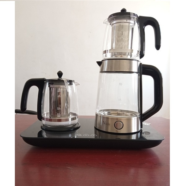 چای ساز زولینگن مدل KE7096 مشکی وزن:3000 گرم محدوده ظرفیت قوری:1.0 تا 1.5 لیتر ابعاد:30 سانتیمتر