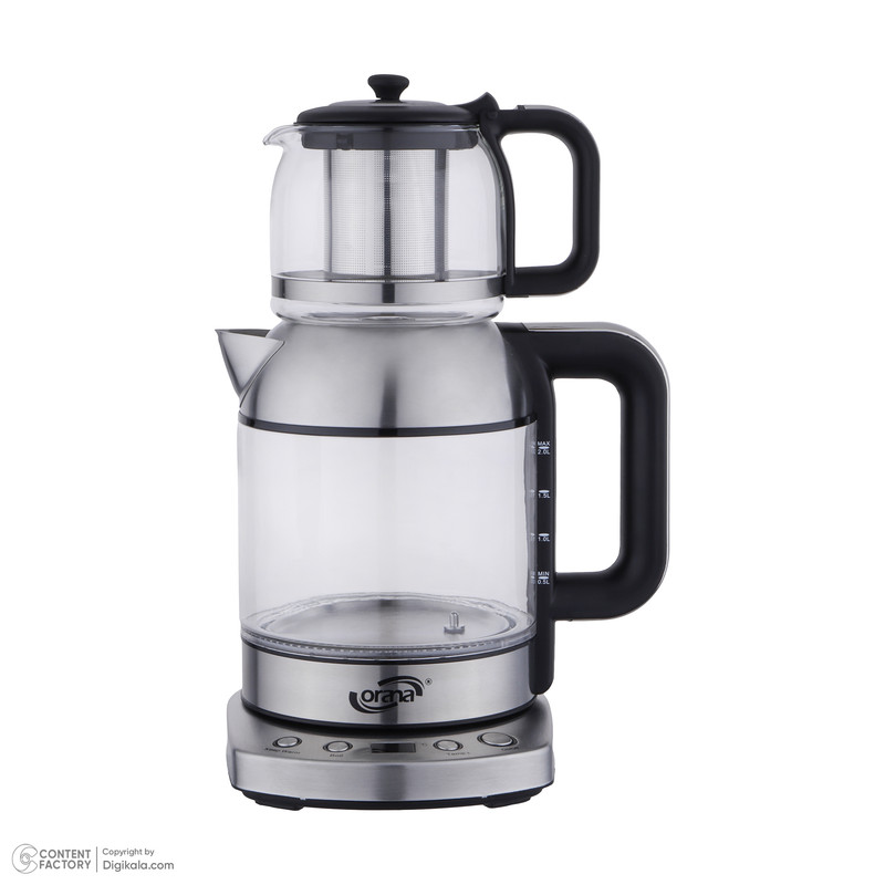 چای  ساز اورانا پلاس مدل OR-101  وزن:1860 گرم ظرفیت کتری:2 لیتر ابعاد:22x18x39.5 سانتی‌متر 