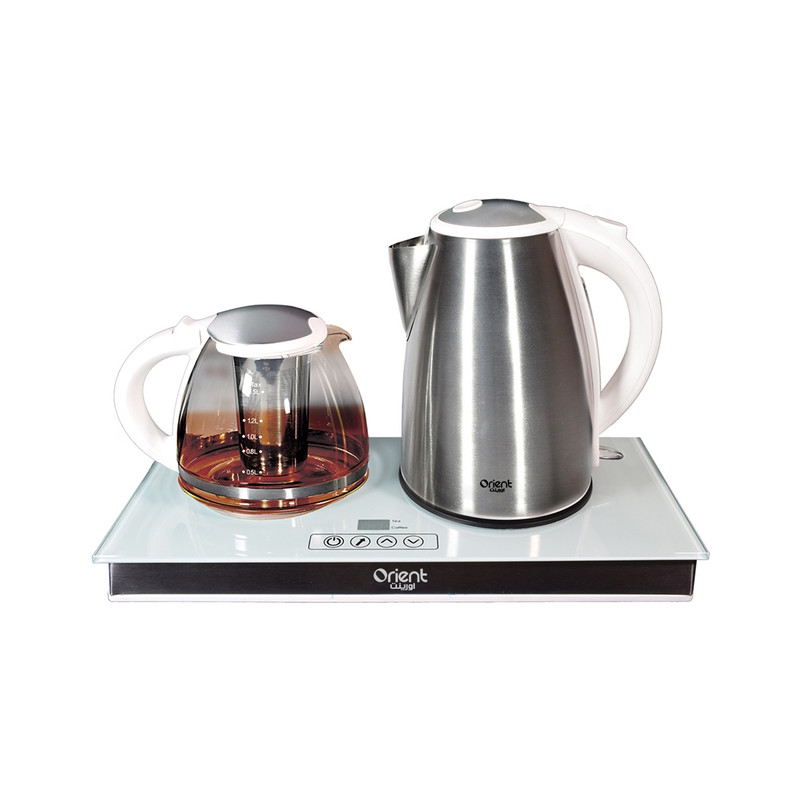 چای  ساز اورینت مدل TM-4531R  وزن:3000 گرم محدوده ظرفیت قوری:1.0 تا 1.5 لیتر ابعاد:40x25x30 سانتی‌متر 